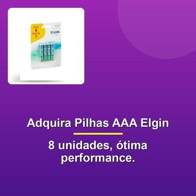Pilha Alcalina Aaa Elgin Pague 7 Leve 8