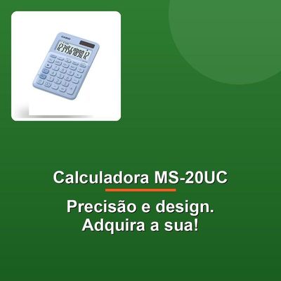 Calculadora Mesa Ms-20uc Azul 12 Dígitos