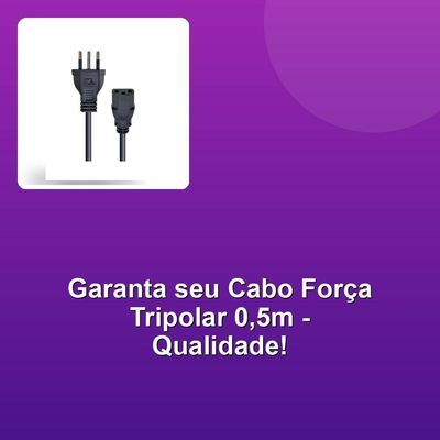 Cabo Força Tripolar Fonte 0,5m 3x0,50 Mm - 10 Un