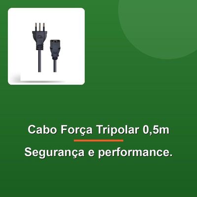 Cabo Força Tripolar Fonte 0,5m 3x0,50 Mm - 10 Un