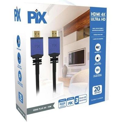 Cabo Hdmi 2.0 4k 20m Com Filtro Pix