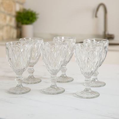 Jogo de Taças de Vidro Diamante 340 ml com 6 peças