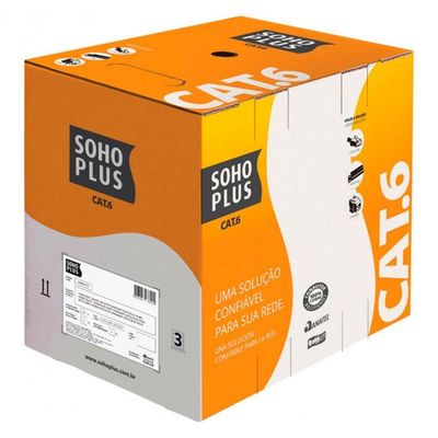 Cabo Lan U-utp 24awg Cat6 Cmx 305m Verm 23400207