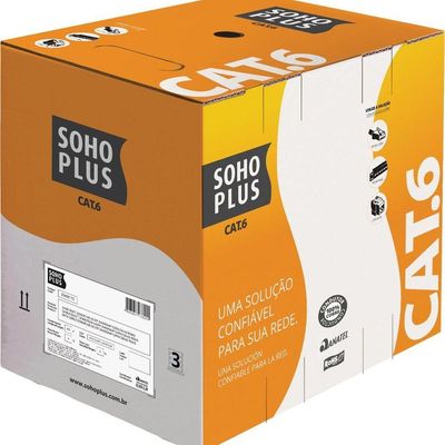 Cabo Lan U-utp 24awg Cat.6 Cmx 305m Azul 23400174