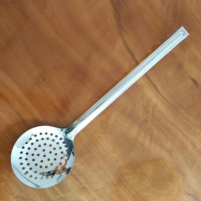 Kit 12 Escumadeiras para Restaurantes Lancherias Aço Inox 43cm Fritura Pastel Cozinha Industrial