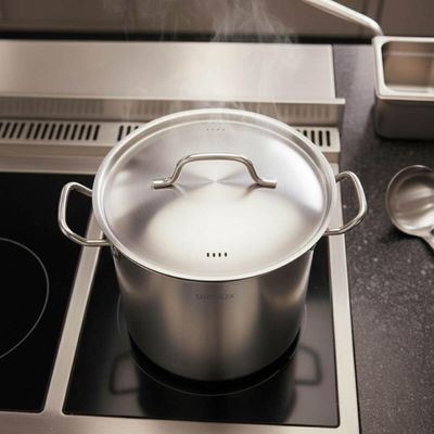 Panela Caldeirão 10,5L com Tampa Brinox Profissional em Inox 24cm Cozinha Industrial