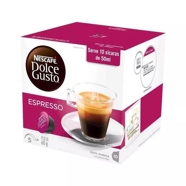 Cápsulas Nescafé Dolce Gusto Espresso 10 Unidades 60g Cápsulas Nescafé Dolce Gusto Espresso 10 Unidades 60g