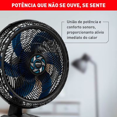 Ventilador de Mesa Arno Xtreme Force Breeze 6 Pás VB50 - 50cm 127V