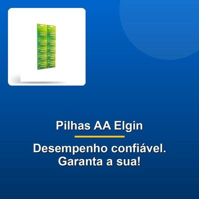 Pilha Alcalina Aa Elgin Blister C-20