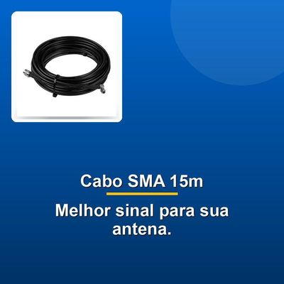 Cabo Coaxial Antena Celular Cf-215sma Rgc58 15m Sma