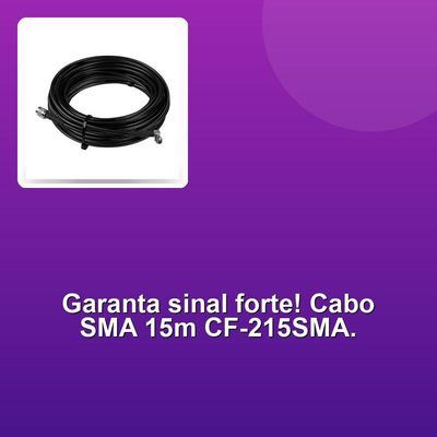 Cabo Coaxial Antena Celular Cf-215sma Rgc58 15m Sma