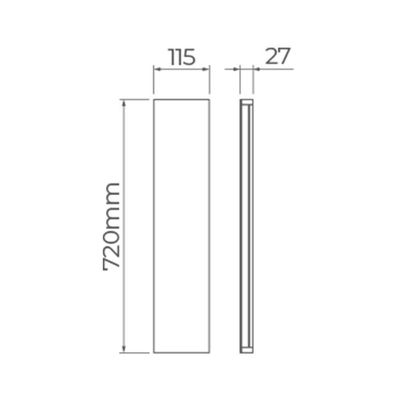 Arandela Stella Reflex Led 72cm Ip65 20w Bivolt Branco - 2700k - Luz Amarela
