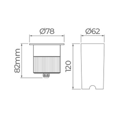 Embutido De Solo Led Stella Focco 10w Bivolt Inox 3000k Luz Amarela
