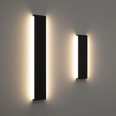 Arandela Stella Reflex Led 42cm Ip65 12w Bivolt Preto - 3000k - Luz Amarela