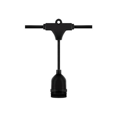 Cabo Porta-lâmpadas Hang Stella Para 8 Lâmpadas E27 5,5 Metros Bivolt - Preto