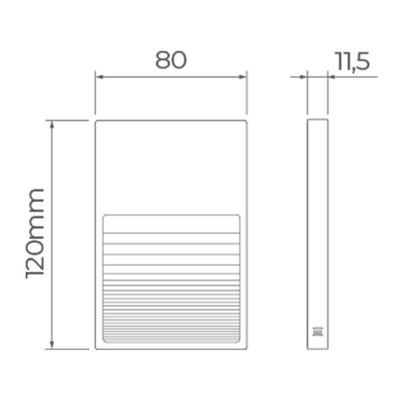 Balizador Stella Neu 2 De Sobrepor Led 2w Bivolt Preto - 3000k - Luz Amarela