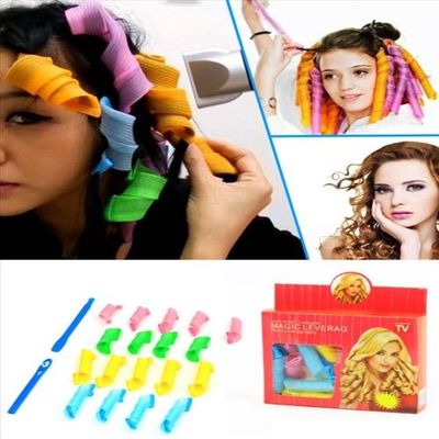 Kit Modelador De Cachos Formador Bobs Magico Rolinhos Cacheador Para Cabelo Enrolador Curl Leverag Pro