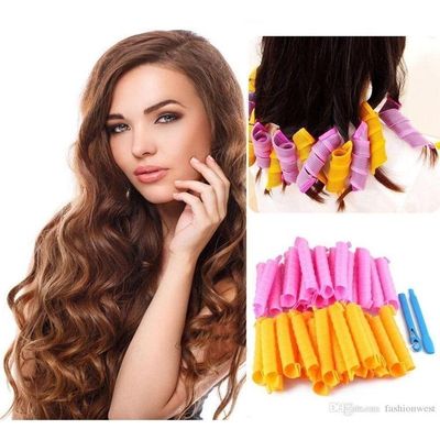 Kit Modelador De Cachos Formador Bobs Magico Rolinhos Cacheador Para Cabelo Enrolador Curl Leverag Pro