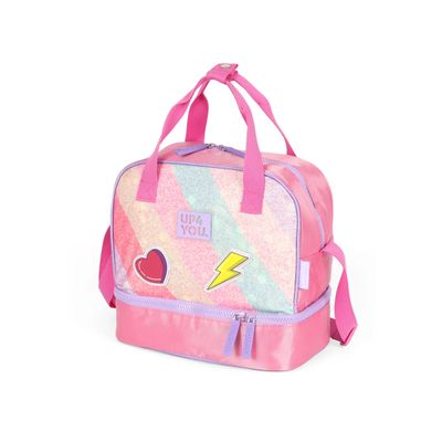 Lancheira Infantil Escolar Térmica Rainbow Up4You LA49242UP Pink