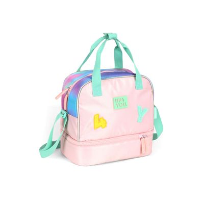 Lancheira Infantil Escolar Térmica Rainbow Up4You LA49242UP Rosa