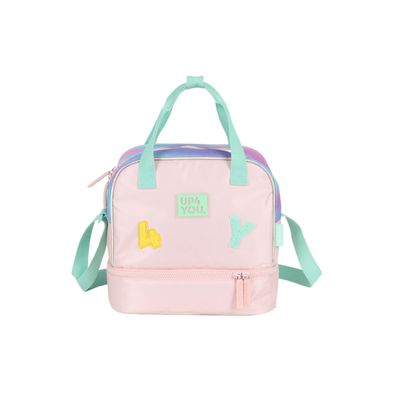 Lancheira Infantil Escolar Térmica Rainbow Up4You LA49242UP Rosa