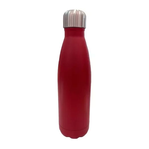 Garrafa Térmica Aço Inoxidável Parede Dupla Modelo Compass Esporte 500ML Conserva Quente e Frio Vermelho