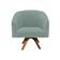 Poltrona Decorativa Kit 2 Stella Base de Madeira Giratória MM30 Veludo Cotelê Menta D03 - D'Rossi