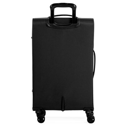 Mala Média 23 kg Poliéster 4 Rodas 23" Edimburgo Preta M / Preto
