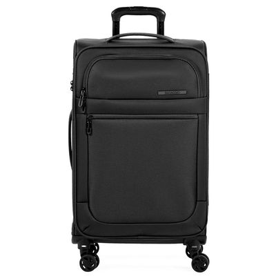 Mala Média 23 kg Poliéster 4 Rodas 23" Edimburgo Preta M / Preto