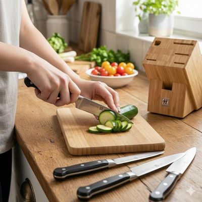 Bloco de Facas Zwilling Bambu Gourmet 7 Peças para Cozinha Funcional e Moderna
