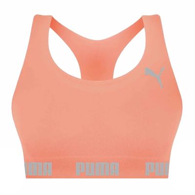 Kit 4 Tops Puma Nadador Sem Costura Feminino GG / Rosa/Preto