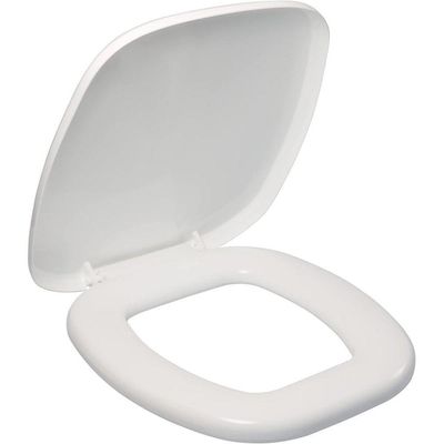Assento Sanitário Almofadado, Quadrado, Cor Branco, Linha Primafer, Atlas.