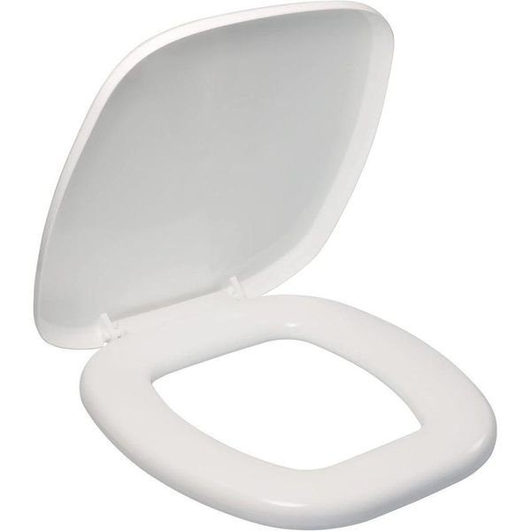 Assento Sanitário Almofadado, Quadrado, Cor Branco, Linha Primafer, Atlas.