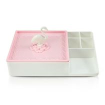 Organizador Multiuso Flamingo De Mesa Lifestyle Jacki Design Branco-rosa