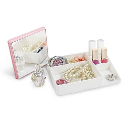 Organizador Multiuso Flamingo De Mesa Lifestyle Jacki Design Branco-rosa