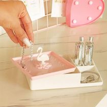 Organizador Multiuso Flamingo De Mesa Lifestyle Jacki Design Branco-rosa