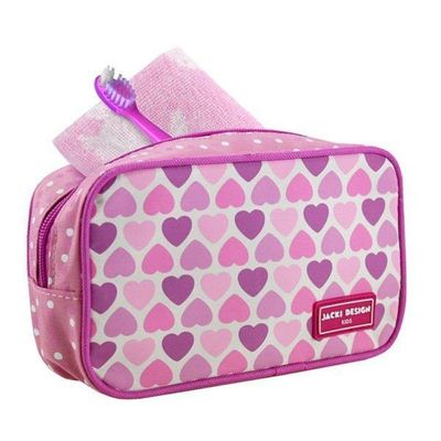 Conjunto Estojo Tamanho Médio Rosa Sapeka E Mochila Sapeka Floral Rosa Mochila