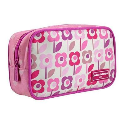 Conjunto Estojo Tamanho Médio Rosa Sapeka E Mochila Sapeka Floral Rosa Mochila