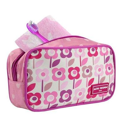 Conjunto Estojo Tamanho Médio Rosa Sapeka E Mochila Sapeka Floral Rosa Mochila