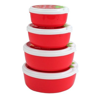 Conjunto Lancheira Térmica Filhotinho E Pote Para Lanche De 4 Peças Vermelho
