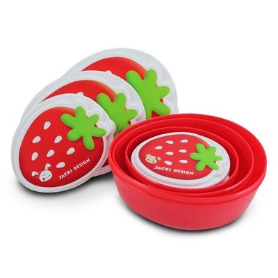 Conjunto Lancheira Térmica Filhotinho E Pote Para Lanche De 4 Peças Vermelho