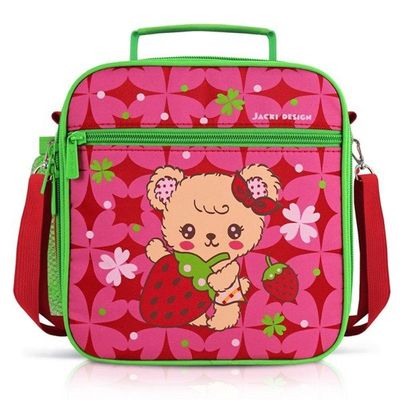 Conjunto Lancheira Térmica Filhotinho E Pote Para Lanche De 4 Peças Vermelho