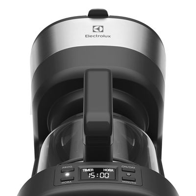 Cafeteira Elétrica Electrolux 30 Xícaras Experience Programável com Timer Cor Inox Preta (ECM25) 127V