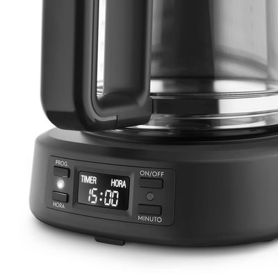 Cafeteira Elétrica Electrolux 30 Xícaras Experience Programável com Timer Cor Inox Preta (ECM25) 127V