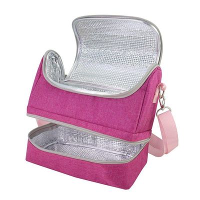Conjunto Lancheira Térmica Com Pote Para Lanche 450ml E Garrafa 550ml Pink