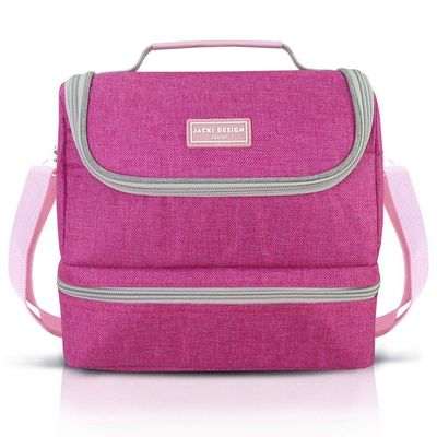Conjunto Lancheira Térmica Com Pote Para Lanche 450ml E Garrafa 550ml Pink