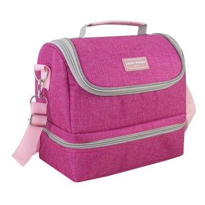 Conjunto Lancheira Térmica Com Pote Para Lanche 450ml E Garrafa 550ml Pink