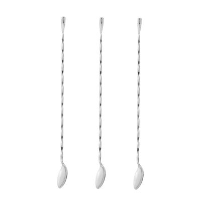 Colher Bailarina para Drinks Sucos Bar Inox Longa 3un