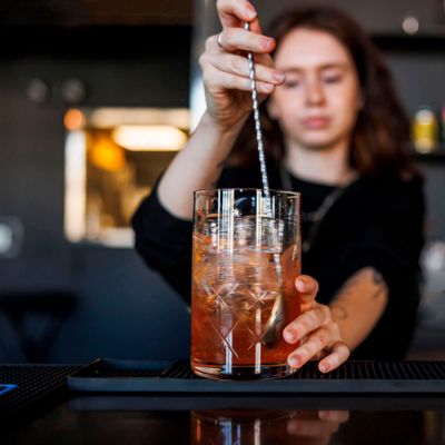 Colher Bailarina para Drinks Sucos Bar Inox Longa 3un