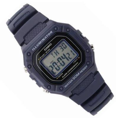 Relógio Casio Masculino Digital Azul Standard W-218H-2Avdf